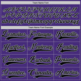 Custom Purple Black-Gray Hockey Lace Neck Jersey