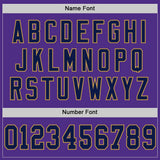 Custom Purple Navy-Old Gold Mesh Authentic Throwback Football Jersey