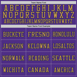 Custom Purple Old Gold-Navy Mesh Authentic Throwback Football Jersey