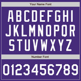 Custom Purple White Authentic Baseball Jersey