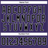Custom Purple Black-White Hockey Jersey