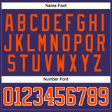 Custom Purple Orange-White Hockey Jersey