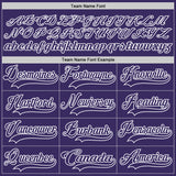 Custom Purple White Hockey Jersey