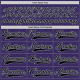 Custom Purple Black-Gray Hockey Jersey