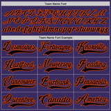 Custom Purple Black-Orange Hockey Jersey