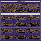 Custom Purple Black-Old Gold Hockey Jersey