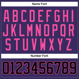 Custom Purple Black-Pink Hockey Jersey