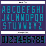Custom Purple Black-Teal Hockey Jersey