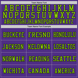 Custom Purple Black-Neon Green Mesh Authentic Football Jersey