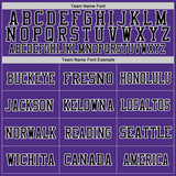 Custom Purple Black-White Mesh Authentic Football Jersey