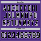Custom Purple Black-White Mesh Authentic Football Jersey