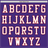 Custom Purple White-Red Authentic Baseball Jersey