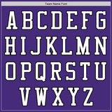Custom Purple White-Black Authentic Baseball Jersey
