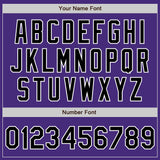 Custom Purple Black-Gray Authentic Baseball Jersey