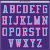 Custom Purple Light Blue-Pink Authentic Baseball Jersey