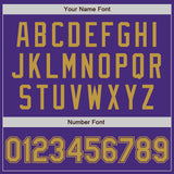 Custom Purple Old Gold Authentic Baseball Jersey