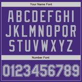 Custom Purple Gray Authentic Baseball Jersey