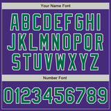 Custom Purple Kelly Green-White Authentic Baseball Jersey