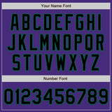 Custom Purple Black-Kelly Green Authentic Baseball Jersey