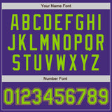 Custom Purple Neon Green-Old Gold Authentic Baseball Jersey