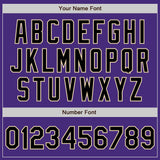 Custom Purple Black-City Cream Authentic Baseball Jersey