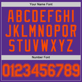 Custom Purple Orange Authentic Throwback Basketball Jersey