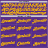 Custom Purple Gold Authentic Throwback Basketball Jersey