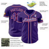Custom Purple White-Red Authentic Baseball Jersey