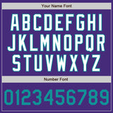 Custom Purple Teal Pink-White Authentic Baseball Jersey