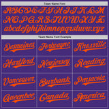 Custom Purple Orange Authentic Baseball Jersey