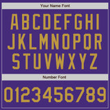 Custom Purple Old Gold Authentic Baseball Jersey
