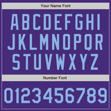 Custom Purple Light Blue Authentic Baseball Jersey