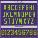 Custom Purple Neon Green Black-Old Gold Authentic Baseball Jersey