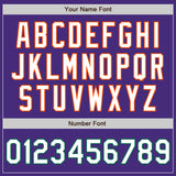 Custom Purple White Orange-Kelly Green Authentic Baseball Jersey