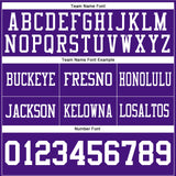 Custom Purple White Mesh Authentic Football Jersey