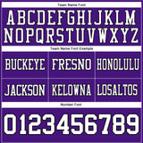 Custom Purple White-Black Mesh Authentic Football Jersey