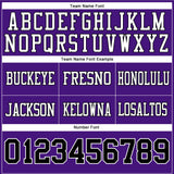 Custom Purple Black-White Mesh Authentic Football Jersey