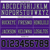 Custom Purple Black-Gray Mesh Authentic Football Jersey