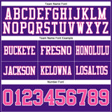 Custom Purple Pink-White Mesh Authentic Football Jersey