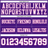 Custom Purple White-Pink Mesh Authentic Football Jersey