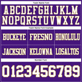 Custom Purple White-Old Gold Mesh Authentic Football Jersey