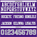 Custom Purple Gray-White Mesh Authentic Football Jersey