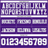 Custom Purple White-Gray Mesh Authentic Football Jersey