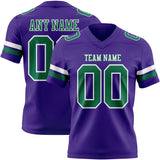 Custom Purple Kelly Green-White Mesh Authentic Football Jersey