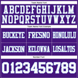Custom Purple White-Light Blue Mesh Authentic Football Jersey