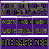 Custom Purple Black-Neon Green Mesh Authentic Football Jersey