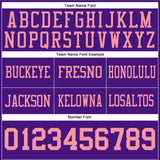Custom Purple Medium Pink Mesh Authentic Football Jersey