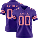 Custom Purple Medium Pink Mesh Authentic Football Jersey