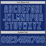 Custom Royal White Authentic Raglan Sleeves Baseball Jersey