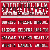 Custom Red White-Black Mesh Authentic Throwback Football Jersey